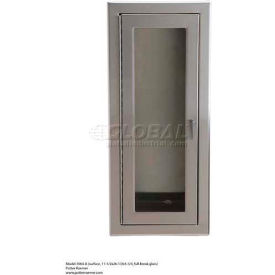 Alta SS Fire Extinguisher Cabinet, Tempered Glass Window, Surface Mount