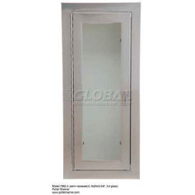 Potter Roemer Alta SS Fire Extinguisher Cabinet, Tempered Glass Window, Fully Recessed, 3-1/4"D