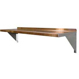 Wall Mount Shelf, 12"W x 12"H x 48"L, Aluminum