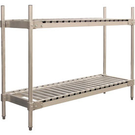 Keg Shelving/2-Shelf, 20"D x 80"W, Aluminum