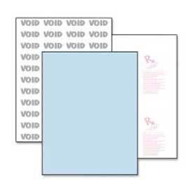 Medical Security Paper, Tamper Resistant, Advanced, Watermarked, 11"L x 8.5"W, 500/PK, Blue