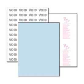 Medical Security Paper, Tamper Resistant, Watermarked, 11"L x 8.5"W, 500/PK, Blue