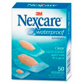 Waterproof Bandages, 50 ct. Assorted, Clear
