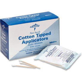 Non-Sterile Cotton Tipped Applicators, 3" Length, Box of 1000