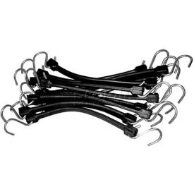 Bungee Cords 15" Epdm Rubber Strap - 10 Pack, Black