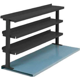 Steel Riser with 3 Shelves, 60"W x 13-1/2"D, Black