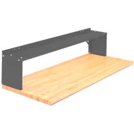 Steel Riser with Shelf, 48"W x 13-1/2"D, Office Gray