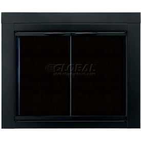Alpine Fireplace Glass Door Black 37-1/2"L x 33"H