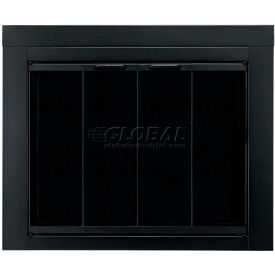 Fireplace Glass Door Black 43-1/2"L x 33"H