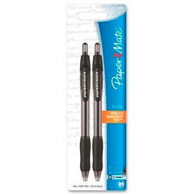 Profile Ballpoint Retractable Pen, 1.4mm, Translucent/Black Barrel, Black Ink