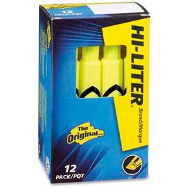 Hi-Liter Desk Style Highlighter, Chisel Tip, Fluorescent Yellow Ink, Dozen