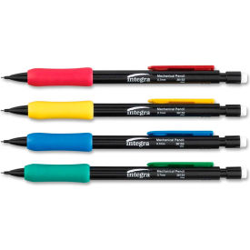 Integra Grip Mechanical Pencil, Refillable, 0.7mm, Assorted Barrel, Dozen