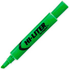 Hi-Liter Desk Style Highlighter, Chisel Tip, Fluorescent Green Ink, Dozen