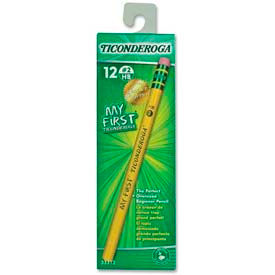 My First Woodcase HB #2 Pencil With Eraser, Yellow Barrel, Dozen