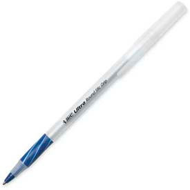 Ultra Round Stic Grip Ballpoint Stick Pen, Medium, Blue Ink, Dozen