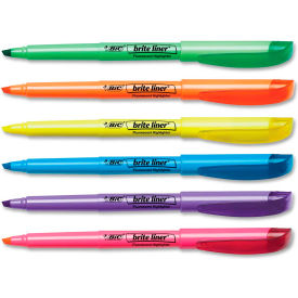 Brite Liner Highlighter, Chisel Tip, Assorted Fluorescent Ink, 12/Box