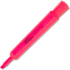 Desk Highlighter, Chisel Tip, Fluorescent Pink Ink, 12/Pack