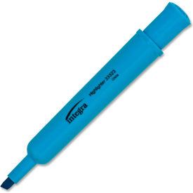 Desk Highlighter, Chisel Tip, Fluorescent Blue Ink, 12/Pack