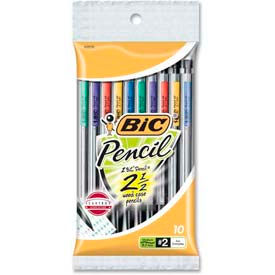 Mechanical Pencil, 0.7mm, Assorted Barrels, 10/Pack