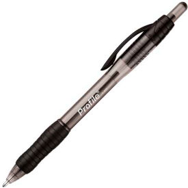 Profile Retractable Ballpoint Pen, 1.4mm, Black Barrel/Ink