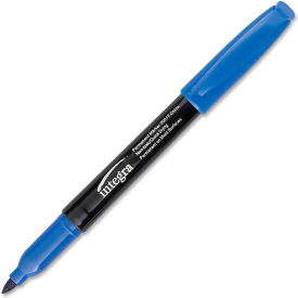 Fine Point Permanent Marker, Water/Fade Resistant, Blue Ink, Dozen