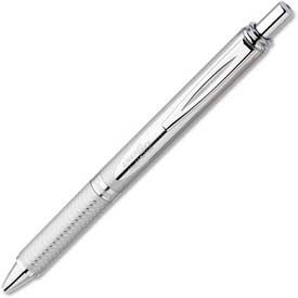 EnerGel Liquid Gel Ink Pen, Refillable, 0.7mm, Chrome Barrel, Black Ink