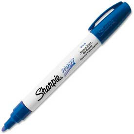 Paint Marker, Oil-Based, Medium, Blue Ink, 1 Each