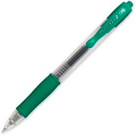 G2 Gel Retractable Rollerball Pen, Extra Fine, 0.5mm, Green Ink, Dozen