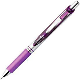 EnerGel Liquid Retractable Gel Ink Pen, Metal Tip, Refillable, 0.7mm, Violet Ink
