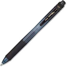 EnerGel Retractable Gel Pen, 0.7mm, Metal Tip, Black Ink, Dozen