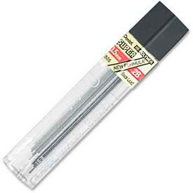 Super Hi-Polymer Lead Refill, Fine, 2B Leads, 0.5mm, Black, 12/Tube
