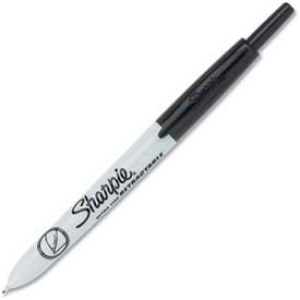 Retractable Permanent Marker, Ultra Fine, Black Ink, Dozen
