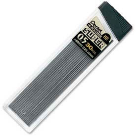 Super Hi-Polymer Lead Refill, Fine, HB Leads, 0.5mm, Black, 30/Tube