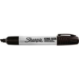 King Size Permanent Marker, Chisel Tip, Black Ink, Pack of 12 markers