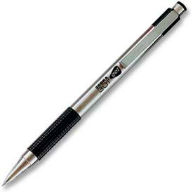 Gel Retractable Pen, 0.7mm, Stainless Steel Barrel, Black Ink, 1 Pack