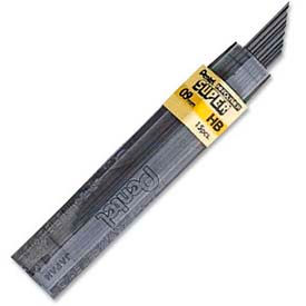 Super Hi-Polymer Lead Refill, HB Leads, 0.9mm, Black, 15/Tube