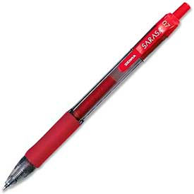 Sarasa Gel Retractable Pen, Medium, 0.7mm, Red Ink, Dozen