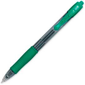 G2 Gel Retractable Rollerball Pen, Fine, 0.7mm, Green Ink, Dozen