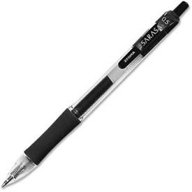 Gel Retractable Pen, Fine, 0.5mm, Black Ink, Dozen