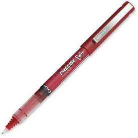 Precise V7 Rolling Ball Pen, Non-Refillable, Fine, 0.7mm, Red Ink, Dozen