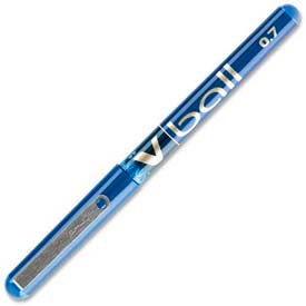 V Ball Rolling Ball Pen, Fine, 0.7mm, Blue Barrel/Ink, Dozen