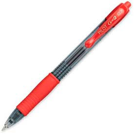 G2 Gel Retractable Rollerball Pen, Fine Point, 0.7mm, Red Ink, Set of 12