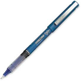 Precise V7 Rolling Ball Pen, Non-Refillable, Fine Point, Blue Ink, 0.7mm, Pack of 12