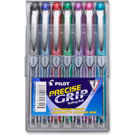 Precise Grip Rolling Ball Pen, Extra Fine, 0.5mm, Assorted Ink, 7/Pack