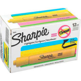 Accent Tank Highlighter, Smear Guard, Chisel Tip, Yellow Ink - Dozen