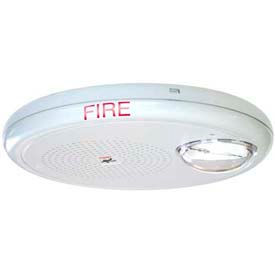 Edwards Signaling EGCF-HDVMH, Multi High-cd Horn-Strobe, Ceiling Mount, White, Marked Fire