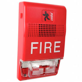 Genesis Chime/Strobe, Wall Mount, 15-95 CD, Fire Marked, 24VDC, Red
