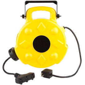 Professional Triple-Tap Extension Cord - 50' 14/3 on Retractable Reel