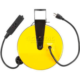 Triple-Tap Extension Cord - 30' 16/3 on Metal Retractable Reel