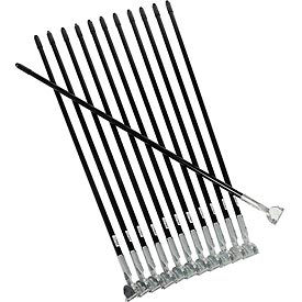 Impact Dust Mop Handle - Steel Vinyl Coated, Black, 60"